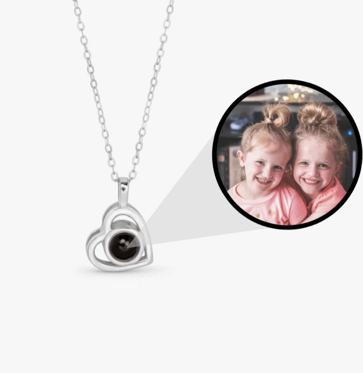 Heart Photo Projection Necklace