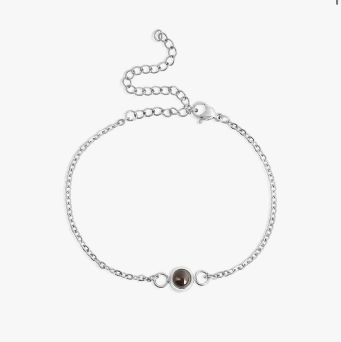 O-Chain Circle Photo Projection Bracelet